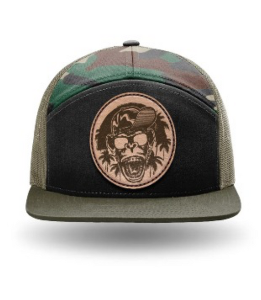 LP Richardson Seven Panel Black and Camo